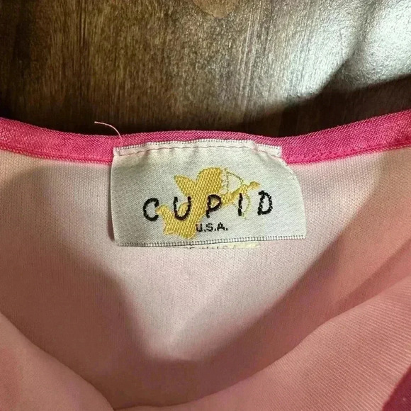 Vintage Cupid USA mesh floral pink mini dress Size 13/14 Women’s Large - Picture 4 of 8